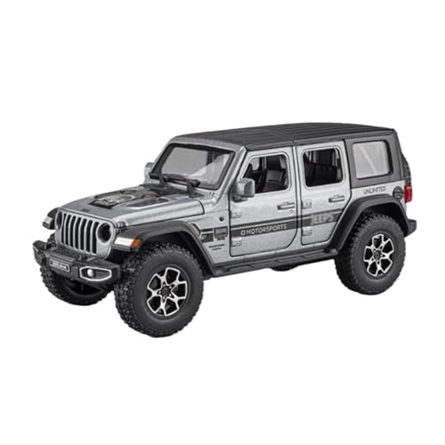 Motorfahrzeuge Replika Auto 1:30 Für Jeeps Wrangler Rubicon Legierung Auto Modell Druckguss Geländewagen Simulation Sound Licht Originalgetreue Nachbildung (Color : Chrome) von DRModels