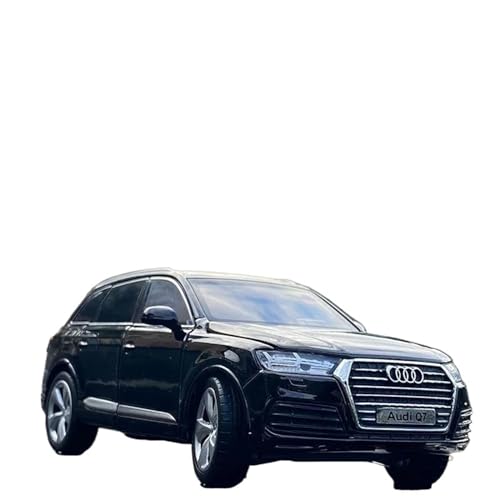 Motorfahrzeuge Replika Auto 1:32 Für Audi Q7 SUV Legierung Auto Modell Druckguss Fahrzeuge Sammlung Hohe Simulation Sound Und Licht Originalgetreue Nachbildung (Color : Black) von DRModels