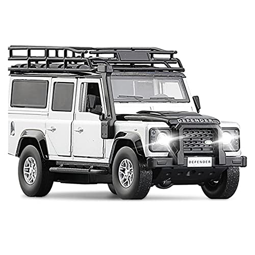 Motorfahrzeuge Replika Auto 1:32 Für Land Rover Defender Diecast Metall Spielzeug Geländewagen Modell Hohe Simulation Sammlung Kinder Spielzeug Geschenk Originalgetreue Nachbildung (Color : White) von DRModels