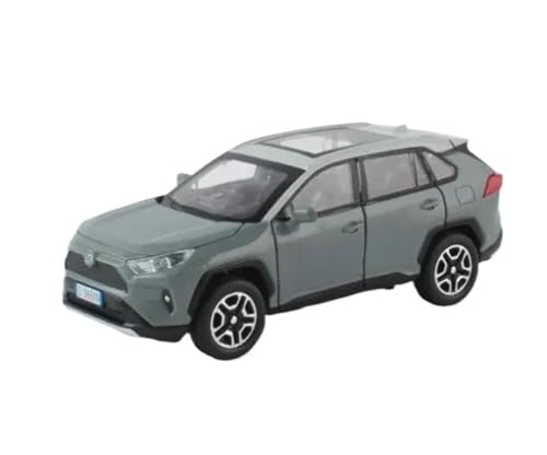 Motorfahrzeuge Replika Auto 1:32 Für Toyota RAV4 Automodell – Lichter Sound Lenkung Tundra Truck Originalgetreue Nachbildung (Color : Green) von DRModels