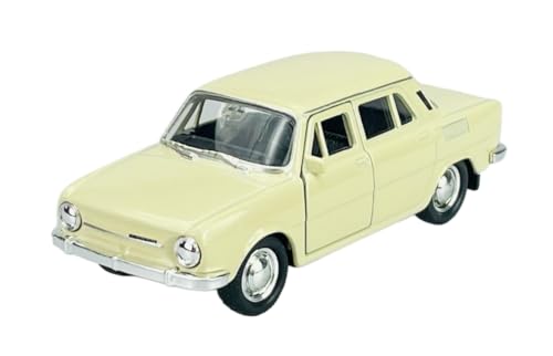 DROMADER Welly Skoda 100 Beige 1/34-1/39 Neu Modell Auto von DROMADER