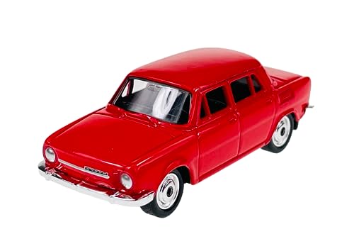 DROMADER Welly Skoda 100 Rot 1/60 1:60 Neu Modell Auto 7cm von DROMADER