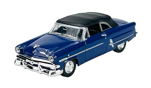 Welly 1953 Ford Crestline Sunliner Blau ca 1/34-1/39 Metal Modell Auto Die Cast Neu im Kasten von DROMADER