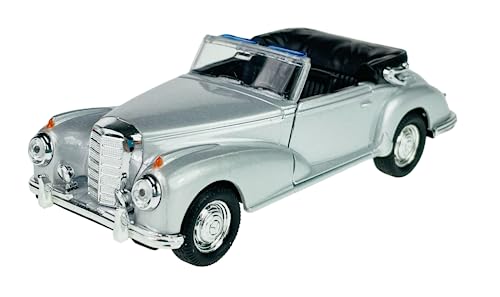 Welly 1955 Mercedes-Benz 300S Silber 1/34-1/39 Metall Modell Auto Die Cast Neu im Kasten von DROMADER