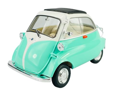 Welly B-M-W Isetta Grun mit Weiss 1955-1962 1/18 Metall Modell Auto Die Cast Neu im Kasten von DROMADER