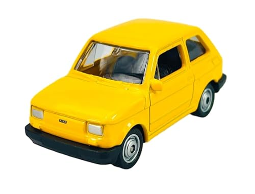 Welly FIAT 126 Gelb Polski FIAT 126p 1972-2000 1/60 1:60 7cm Modell Auto Die Cast Neu im Kasten von DROMADER