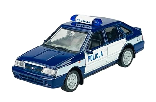 Welly FSO Polonez Caro Plus Polizei/Policja Blau mit Weiss 1/43-1/49 Metal Modell Auto Die Cast Neu im Kasten von DROMADER