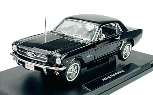 Welly Ford Mustang Coupe 1/2 Schwarz 1964 1/18 Metall Modell Auto Die Cast Neu im Kasten von DROMADER