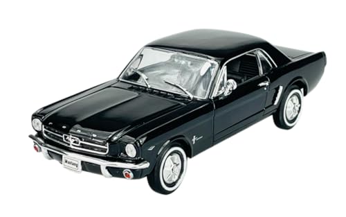 Welly Ford Mustang Coupe 1/2 Schwarz 1964 1/24 Metall Modell Auto Die Cast Neu im Kasten von DROMADER