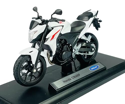 Welly Honda CB 500 F CB500F Weiss Mit Sockel 1:18 1/18 Metall Modell Motorrad Die Cast Neu im Kasten von DROMADER