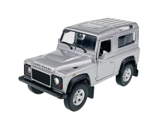 Welly Land R*o*v*e*r Defender 90 Silber 3 Türer ca 1/34-1/39 Metal Modell Auto Die Cast Neu im Kasten von DROMADER