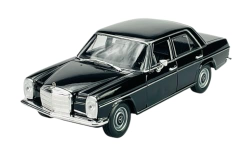 Welly Mercedes-Benz 220/8 Strich Acht Limousine Schwarz W114 W115 1967-1976 1/24 Neu im Kasten Modell Auto von DROMADER