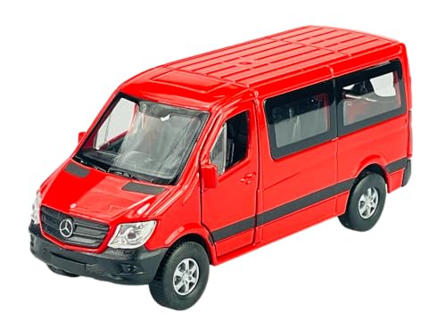 Welly Mercedes-Benz Sprinter Traveliner Rot 1/34-1/39 Metal Modell Auto Die Cast Neu im Kasten von DROMADER