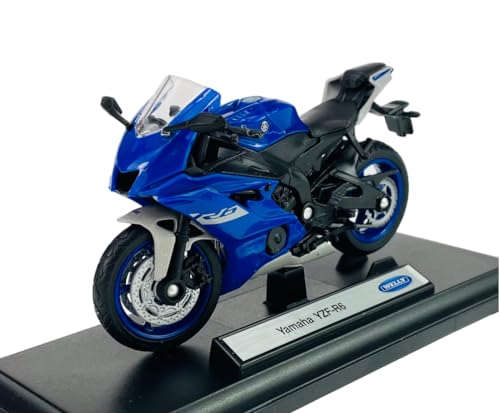 Welly Modell Mottorad Kompatibel mit Yamaha YZF-R6 1:18 1/18 Metall Die Cast Neu im Kasten von DROMADER