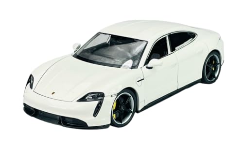 Welly Porsche Taycan Turbo S Weiss 1/24 Metall Modell Auto Die Cast Neu im Kasten von DROMADER