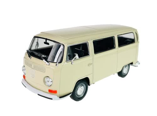 Welly Volkswagen T2 Cream White Beige Bus Transporter 1967-1979 1/24 Modell Auto Die Cast Neu im Kasten von DROMADER