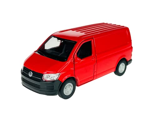 Welly Volkwagen T6 Rot Transporter Kasten Version T5 Ab 2. Facelift 2015 1/34-1/39 Metall Modell Auto Die Cast Neu im Kasten von DROMADER