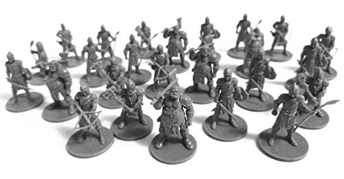 DRUNK'N DRAGON DND Guards Minis 25 Fantasy Miniaturen für Tabletop/Dungeons and Dragons Rollenspiele - Bulk Minis unlackiert - Figuren Starterset - Kompatibel mit DND von DRUNK'N DRAGON