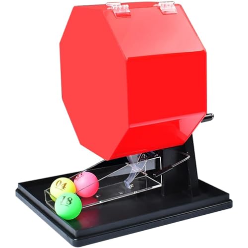 DRYIC Manuelle Lotteriemaschine, Bingo-Spielset, Platz für 100 Tischtennisbälle, zufällige Ballauswahl, fair und gerecht von DRYIC
