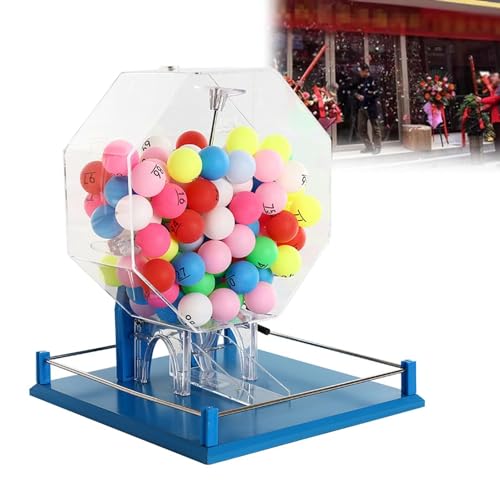 DRYIC Transparente automatische Lotterie-Zeichnungsmaschine aus Acryl, fasst 100 Bälle, Bingo-Käfigspiel (A) von DRYIC