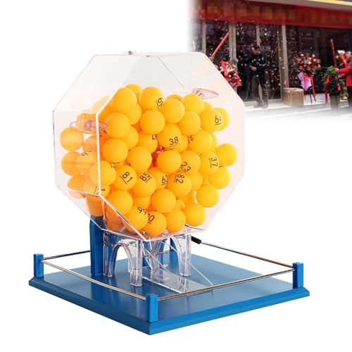 DRYIC Transparente automatische Lotterie-Zeichnungsmaschine aus Acryl, fasst 100 Bälle, Bingo-Käfigspiel (B) von DRYIC