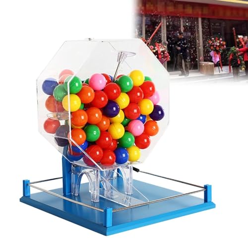 DRYIC Transparente automatische Lotterie-Zeichnungsmaschine aus Acryl, fasst 100 Bälle, Bingo-Käfigspiel (C) von DRYIC