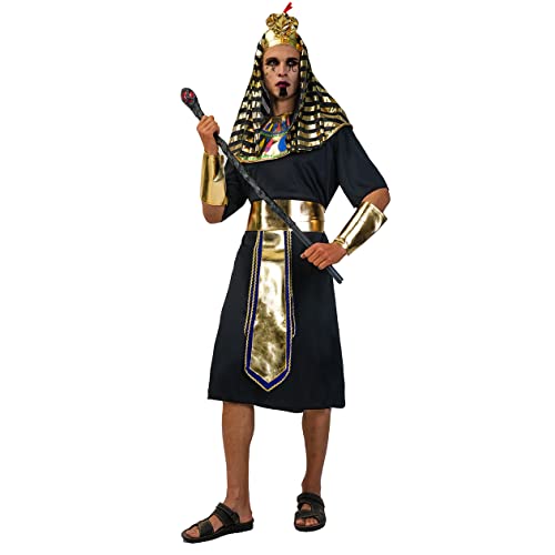 Ägyptisches Pharao-Kostüm für Herren, Cosplay, Erwachsene, Ägyptische König (schwarz) von DSPLAY