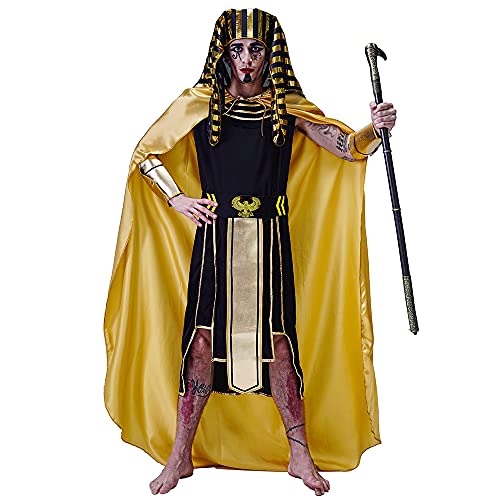 Ägyptisches Pharaok-Kostüm für Herren, Cosplay, Erwachsene, Halloween-Party von DSPLAY