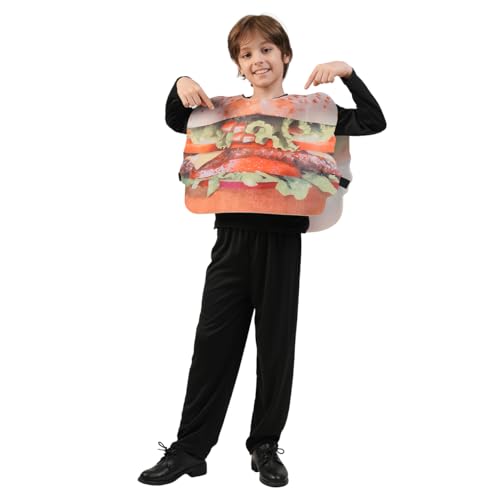 DSplay Uni Kinder Hamburger Kostüm Fun Food Hamburger für Halloween von DSPLAY