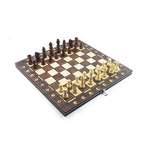 DSXUXU Schach-Dame 3-in-1-Schachspiel, Reiseschach, Schachspiel, Schachfigur, Schachbrett, Internationale Schachfiguren/29 x 29 cm von DSXUXU