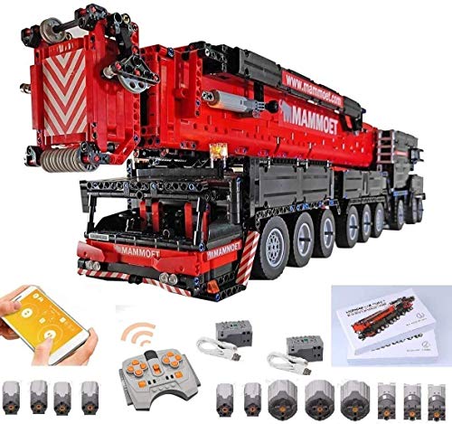 LTM 1750-9.1 Technologiekran 2.4G RC/App, LKW mit Fernbedienung und 12 Motoren, 7068 Bausteine Bausteine, Kran, kompatibel mit Lego Technic von DSYYNAY