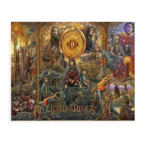 DTASSVEW Puzzle 500/1000/1500 Teile- Der Herr Der Ringe,Spiel Puzzles Für Erwachsene Kinder, Geschicklichkeitsspiel Für Die Ganze Familie HD Film Poster-D392 (DREI Größen) von DTASSVEW