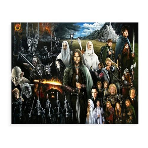 DTASSVEW Puzzle 500/1000/1500 Teile- Der Herr Der Ringe,Spiel Puzzles Für Erwachsene Kinder, Geschicklichkeitsspiel Für Die Ganze Familie Serie Poster-A087 (DREI Größen) von DTASSVEW