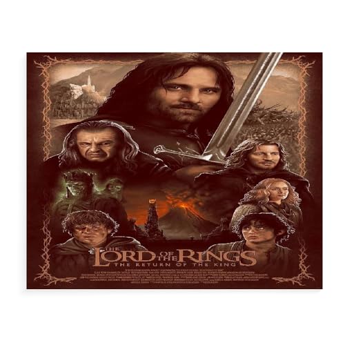 GUANGFAN Puzzle Erwachsene Holz Puzzle 500/1000/1500 Teile Freizeit- The Lord of The Rings Lernspielzeug, Kinder, Freunde Und Familie Filmplakat-A021 (DREI Größen) von DTASSVEW