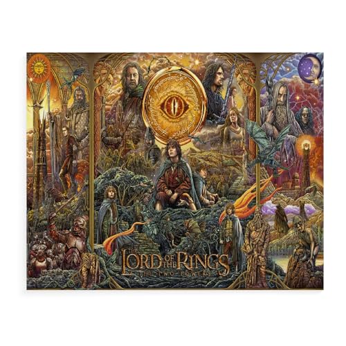 GUANGFAN Puzzle Erwachsene Holz Puzzle 500/1000/1500 Teile Freizeit- The Lord of The Rings Lernspielzeug, Kinder, Freunde Und Familie Filmplakat-A273 (DREI Größen) von DTASSVEW