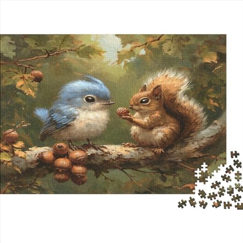 Eichhörnchen Puzzle 1000 Teile,Puzzlespiel Für Erwachsene,Impossible Puzzle,Puzzle GesKükenlichkeitsspiel Für Die Ganze Familie, Geschenke Für Männer/Frauen Erwachsenen Puzzel 1000pcs (75x50cm) von DTAVSLEIV