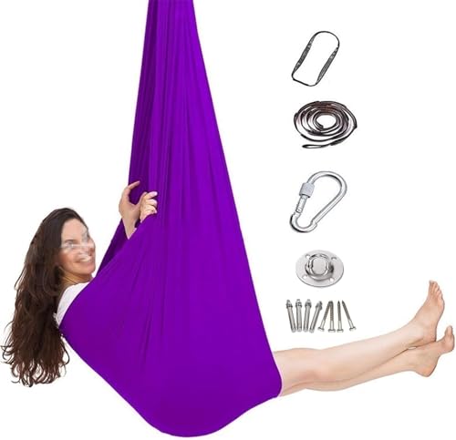 DTREEL Body Sock Kids Sensory, Special Supplies Sensory Body Sock, Lindert Stress, Angst, Tolle Physische Sensorische Sox, Interaktive Spielgeräte Für Erwachsene/e(Purple,150x280CM/59x110in) von DTREEL