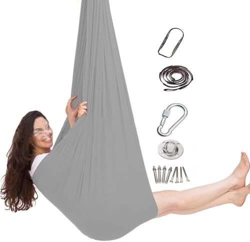 DTREEL Dynamic Movement Sensory Sox Body Teens Dehnbarer Sack for Autismus Und Verarbeitungsstörungen, Spielzeug, Beruhigende Therapiedecke Zur Entspannung Und Konzentration(Grau,150x280CM/59x110in) von DTREEL