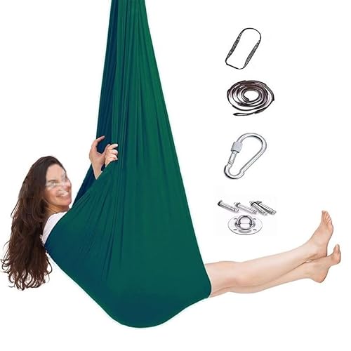 DTREEL Sensorische Körpersocke, Ganzkörperwickel for Stressabbau, Dehnbarer, Atmungsaktiver, Gemütlicher Sinnessack for Jungen Und Mädchen Im Alter Von 3–18 Jahren(Dark Green,280x100CM/110x39in) von DTREEL