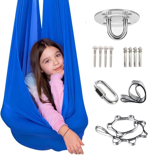 DTREEL Sensory Swing Indoor, Sensory Sock Therapy Swing Children ADHD and Autism Outdoor, Swing Cloth, Nest Swing, Hanging Chair, Hypersensitivity Exercise, Deep Game Therapy Device(D) von DTREEL