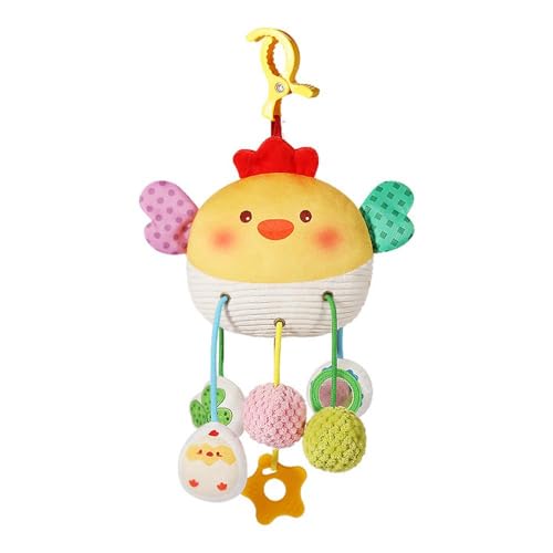 DTREELS Autositz- und Kinderwagen-Spielzeug für Babys von 0–6 Monaten, Krabben-Babyautositz-Spielzeug mit Rasseln, Glocke, Klemme, Spiegel, Knistern, quadratisch DTREELS Autositz- und Kinderwagen-Spielzeug für Babys von 0–6 Monaten, Krabben-Babyautositz-Spielzeug mit Rasseln, Glocke, Klemme, Spiegel, Knistern, quadratisch von DTREELS