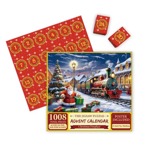 Weihnachten Überraschung Puzzle Geschenke Kinder Erwachsene Weihnachtsgeschenke Puzzle Adventskalender Puzzle Advent 2024 Kalender Puzzle von DTREELS