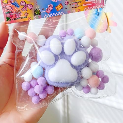 Handgefertigtes Squishy Big Cat Paw Silikon-Quetschspielzeug, süßes weiches Katzenpfoten-Sensorspielzeug, süßes Soft Squeeze Fidget Toys Squishy Cat Paw Squeeze-Spielzeug for Kinder im Teenageralter(P von DTWEFF