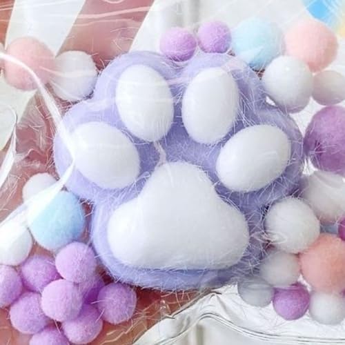 Handgefertigtes Squishy-Katzenpfoten-Quetschspielzeug, Squishy-Katzenpfoten-Quetschspielzeug, süße weiche Katzenpfoten-Sensorik, Stressball, süßes Katzenpfoten-Squishball-Spielzeug for Stressabbau(Pur von DTWEFF