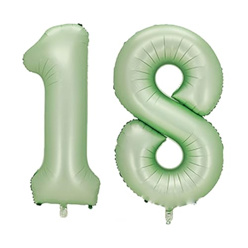 101,6 cm Zahlenballons, bunte Helium-Luftballons, selbstaufblasende Zahlenballons, Folienballon für Geburtstagsparty, Neujahrsdekoration, Jubiläumsdekoration, Firmenfeier (Olive-G #18) von DTXLX