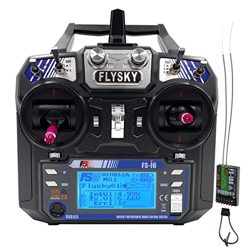 DTXMX Flysky FS-i6 2.4G 6 Kanal RC Sender mit FS-iA6 Empfänger Radio Control System für RC Quadkopter Festflügel Helikopter von DTXMX