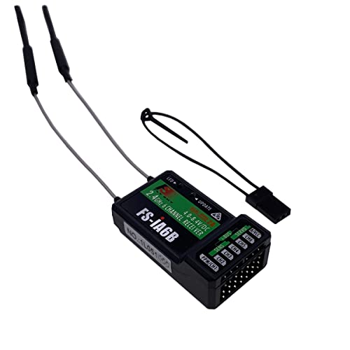 DTXMX Flysky FS-iA6B Empfänger 6CH 2.4G AFDHS2A Unterstützung PWM/PPM/i-Bus-Ausgang Kompatibel mit FS-i6 FS-i6X und FS-i6S RC Sender Radio Fernbedienung von DTXMX