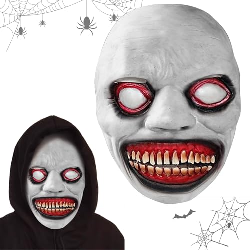 DTXYBC Lächelnde Dämonen Maske, Halloween Lächelnde Dämonen Maske, Grusel Lächelnde Dämonen Maske, Horror Böse Gesicht Maske, für Horror Geist, Teufel, Zombie, Cosplay, Kostüm, Party-Requisiten von DTXYBC