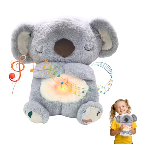 DTXYBC Schlummer Koala Kuscheltier, Otter Kuscheltier mit Atembewegung und Musik, Schlummer Koala Kuscheltier mit Herzschlag, Schlummer Otter Kuscheltier, für Junge Mädchen von DTXYBC