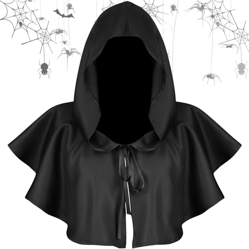 Halloween Kapuzen Kurz Umhang, Halloween Gugel Kapuze, Unisex Mittelalter gugel, Mittelalterliche Kapuze, für Halloweenkostüm Karneval Fasching Kleidung Halloween Kapuzen Kurz Umhang, Halloween Gugel Kapuze, Unisex Mittelalter gugel, Mittelalterliche Kapuze, für Halloweenkostüm Karneval Fasching Kleidung von DTXYBC